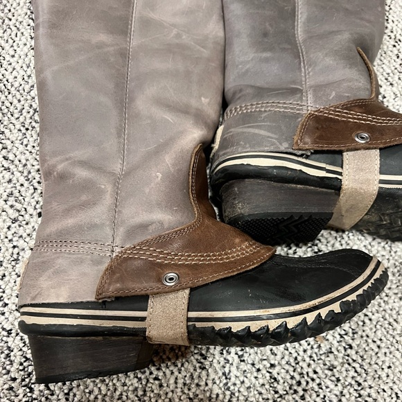 COPY - Sorel Women’s slimpack tall riding duck boots gray leather snow winter s… - Picture 2 of 12